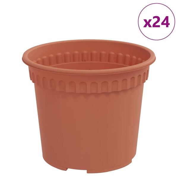 vidaXL &Sigma;&tau;&rho;&omicron;&gamma;&gamma;&upsilon;&lambda;ή &Gamma;&lambda;ά&sigma;&tau;&rho;&alpha; &Lambda;&omicron;&upsilon;&lambda;&omicron;&upsilon;&delta;&iota;ώ&nu; 24 pcs &Kappa;&epsilon;&rho;&alpha;&mu;&iota;&delta;ί &Oslash; 12,5 x 10 &epsilon;&kappa;