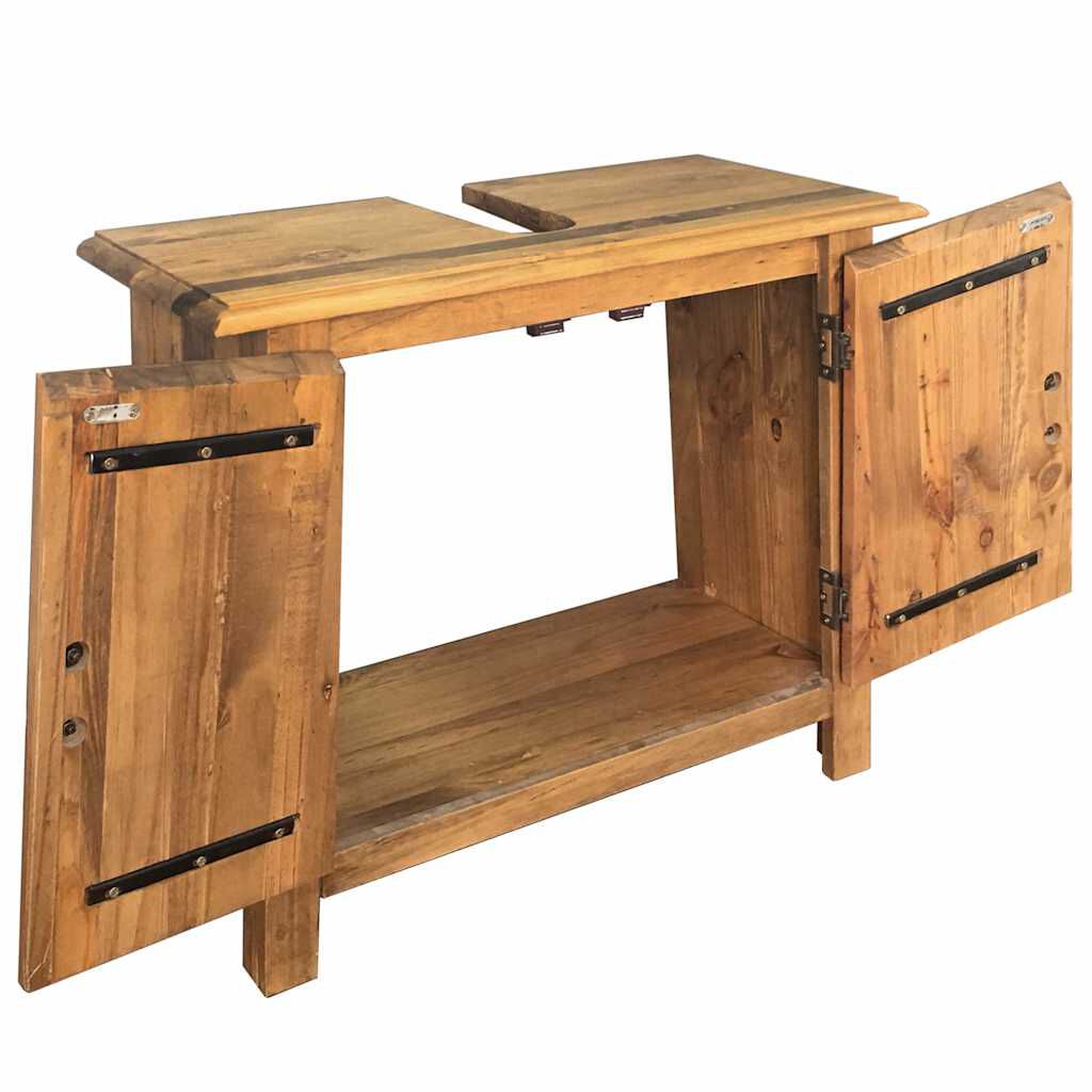 vidaXL Ντουλάπι Νιπτήρα 70x32x63 εκ. Μασίφ Ανακυκλωμένο Ξύλο Πεύκου