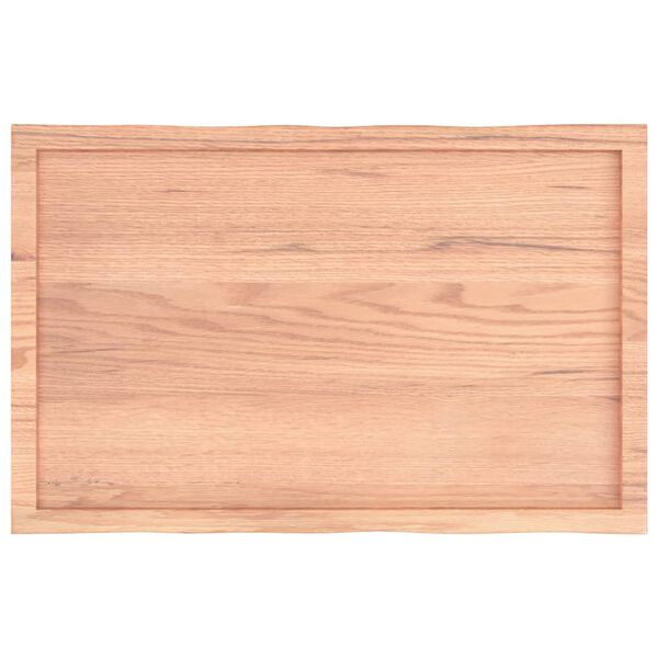 vidaXL Επιφ Τραπεζιού Αν Καφέ 100x60x(2-4)εκ.Ακατέργ. Μασίφ Ξύλο Δρυός