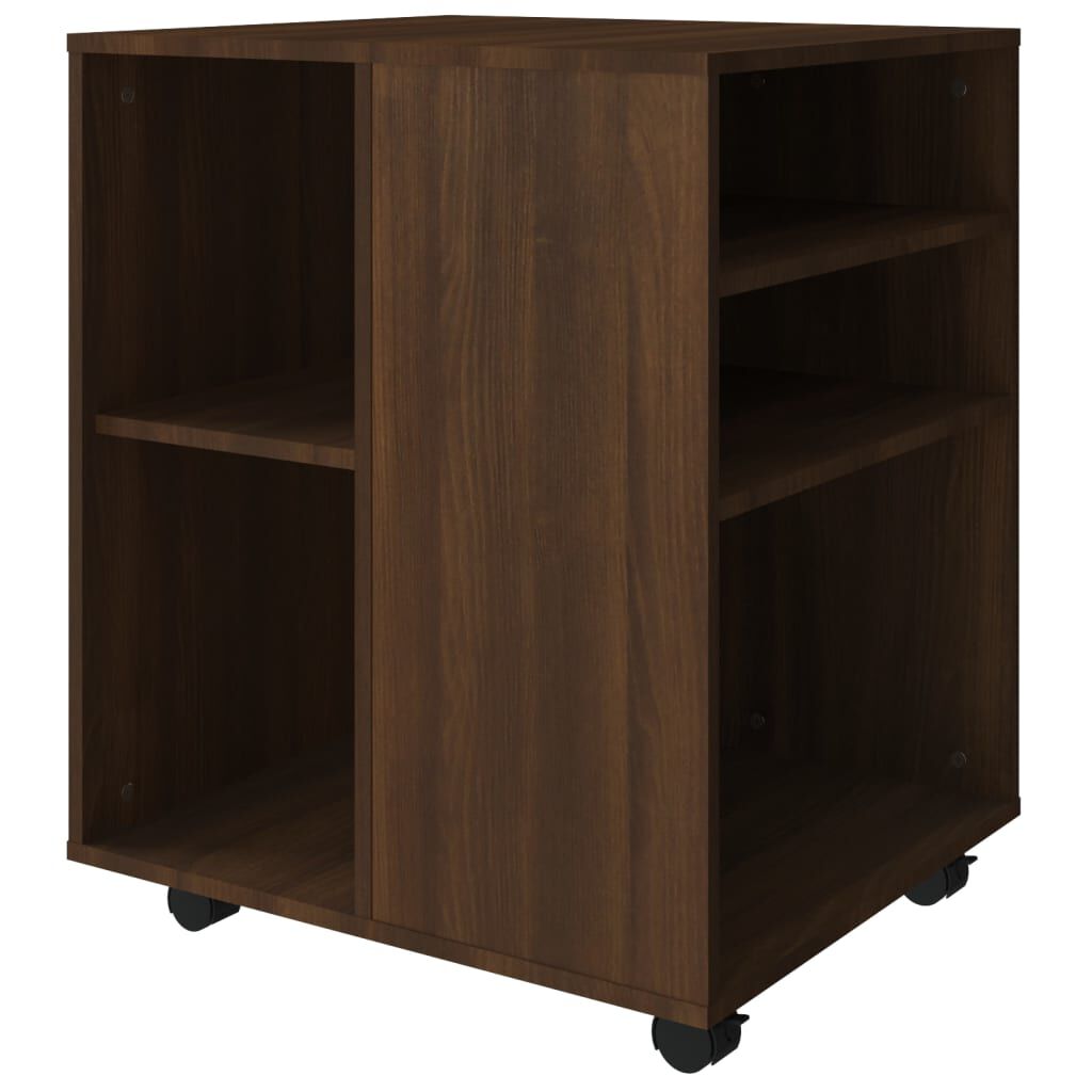 vidaXL Ντουλάπι Με Ροδάκια Καφέ Δρυς 60 x 53 x 72 εκ. Επεξεργ. Ξύλο