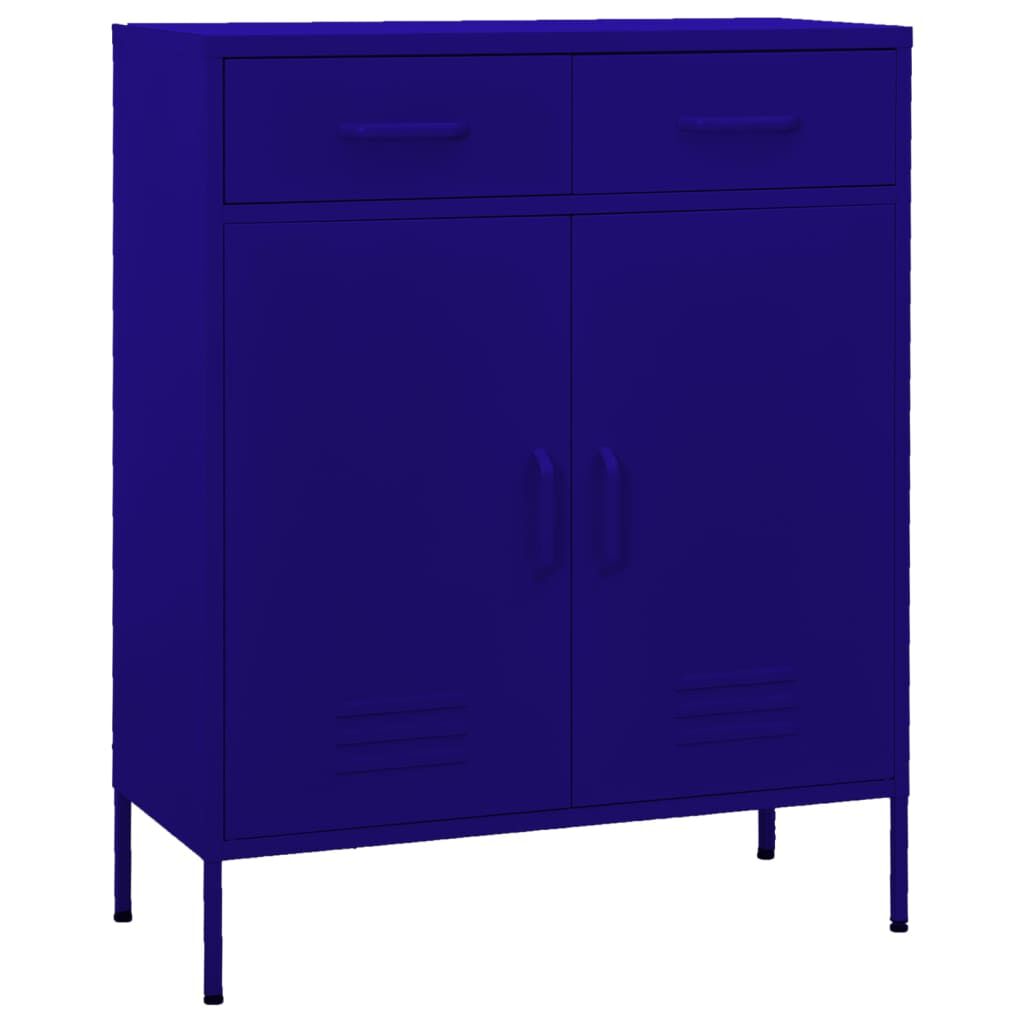 vidaXL Ντουλάπι Αποθήκευσης Ναυτικό Μπλε 80x35x101,5 εκ. από Ατσάλι