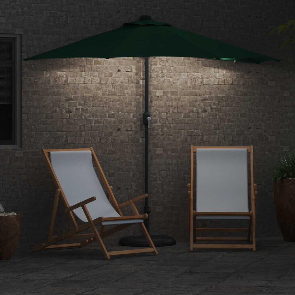 vidaXL Ομπρέλα Κήπου Πράσινο 294 x 150 x 223 εκ ύφασμα