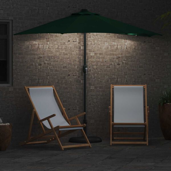vidaXL Ομπρέλα Κήπου Πράσινο 294 x 150 x 223 εκ ύφασμα