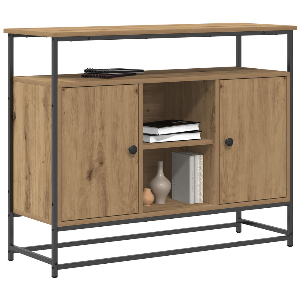 vidaXL Κονσόλα Artisan Oak 100x35x80 cm Κατασκευασμένο ξύλο και Ατσάλι