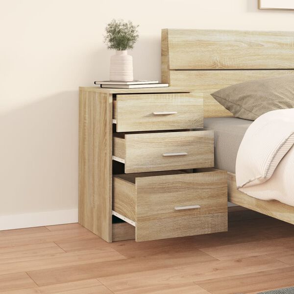 vidaXL Κομοδίνο Sonoma Δρυς 40 x 40 x 63 εκ. από Επεξεργασμένο Ξύλο