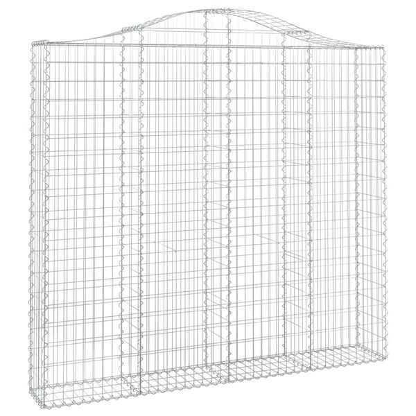 vidaXL Συρματοκιβώτιο Τοξωτό 200x30x180/200εκ. από Γαλβανισμένο Χάλυβα