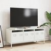 vidaXL Έπιπλο Τηλεόρασης Λευκό 101,5x39x43,5 εκ. Ατσάλι Ψυχρής Έλασης