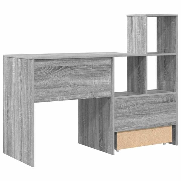vidaXL Γραφείο Γκρι sonoma 131.5 x 50 x 106.5 εκ. Επεξεργασμένο ξύλο