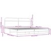 vidaXL Σκελετός Κρεβ. Χωρίς Στρώμα Καφέ Δρυς 180x200 εκ. Μεταλλικό