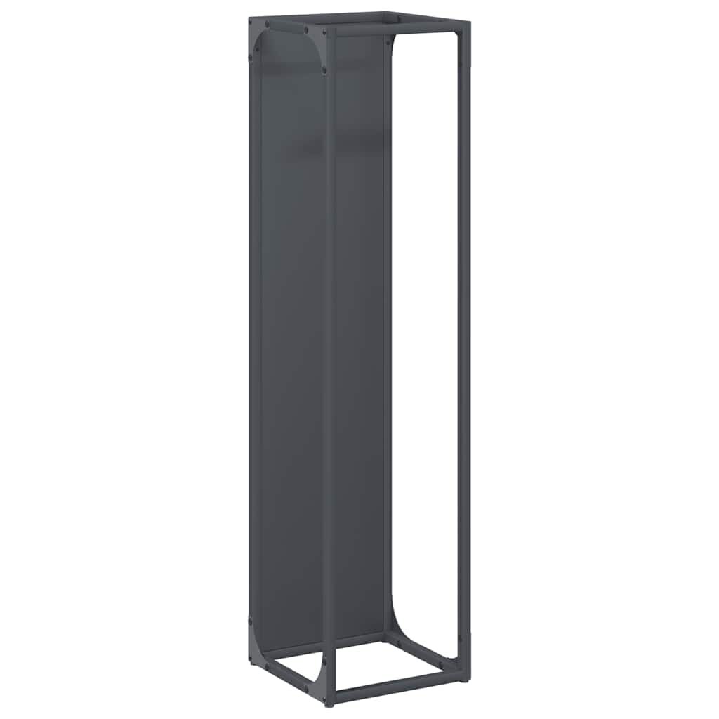 vidaXL Ράφι για καυσόξυλα Ανθρακί 25x25x100 εκ. Ατσάλι ψυχρής έλασης