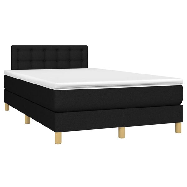 vidaXL &Kappa;&rho;&epsilon;&beta;ά&tau;&iota; Boxspring &mu;&epsilon; &Sigma;&tau;&rho;ώ&mu;&alpha; & LED &Mu;&alpha;ύ&rho;&omicron; 120x190 &epsilon;&kappa;. &Upsilon;&phi;&alpha;&sigma;&mu;ά&tau;&iota;&nu;&omicron;