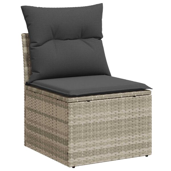 vidaXL Σετ Καναπέ Κήπου με μαξιλάρι 6 pcs Ανοιχτό γκρι