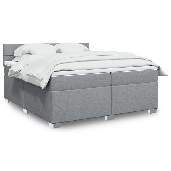 vidaXL &Kappa;&rho;&epsilon;&beta;ά&tau;&iota; Boxspring &mu;&epsilon; &Sigma;&tau;&rho;ώ&mu;&alpha; &Alpha;&nu;&omicron;&iota;&chi;&tau;ό &Gamma;&kappa;&rho;&iota; 200x200 &epsilon;&kappa;. &Upsilon;&phi;&alpha;&sigma;&mu;ά&tau;&iota;&nu;&omicron;