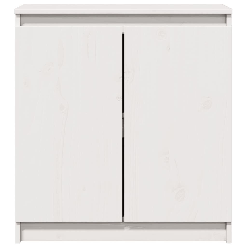 vidaXL Βοηθητικό Ντουλάπι Λευκό 60 x 36 x 65 εκ. από Μασίφ Ξύλο Πεύκου