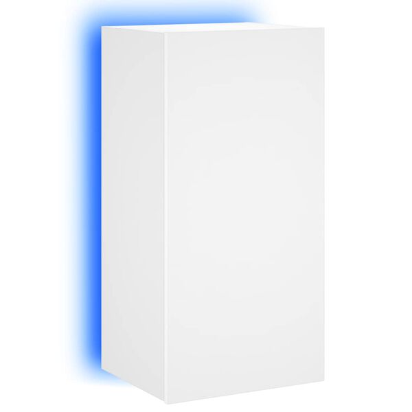 vidaXL Έπιπλο Τοίχου Τηλεόρασης με LED Λευκό 40,5x35x80 εκ.