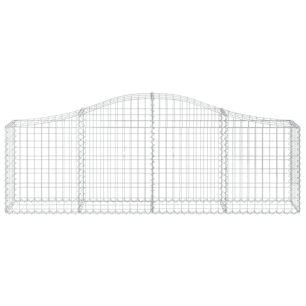 vidaXL Συρματοκιβώτια Τοξωτά 8 τεμ. 200x30x60/80 εκ. Γαλβαν. Ατσάλι