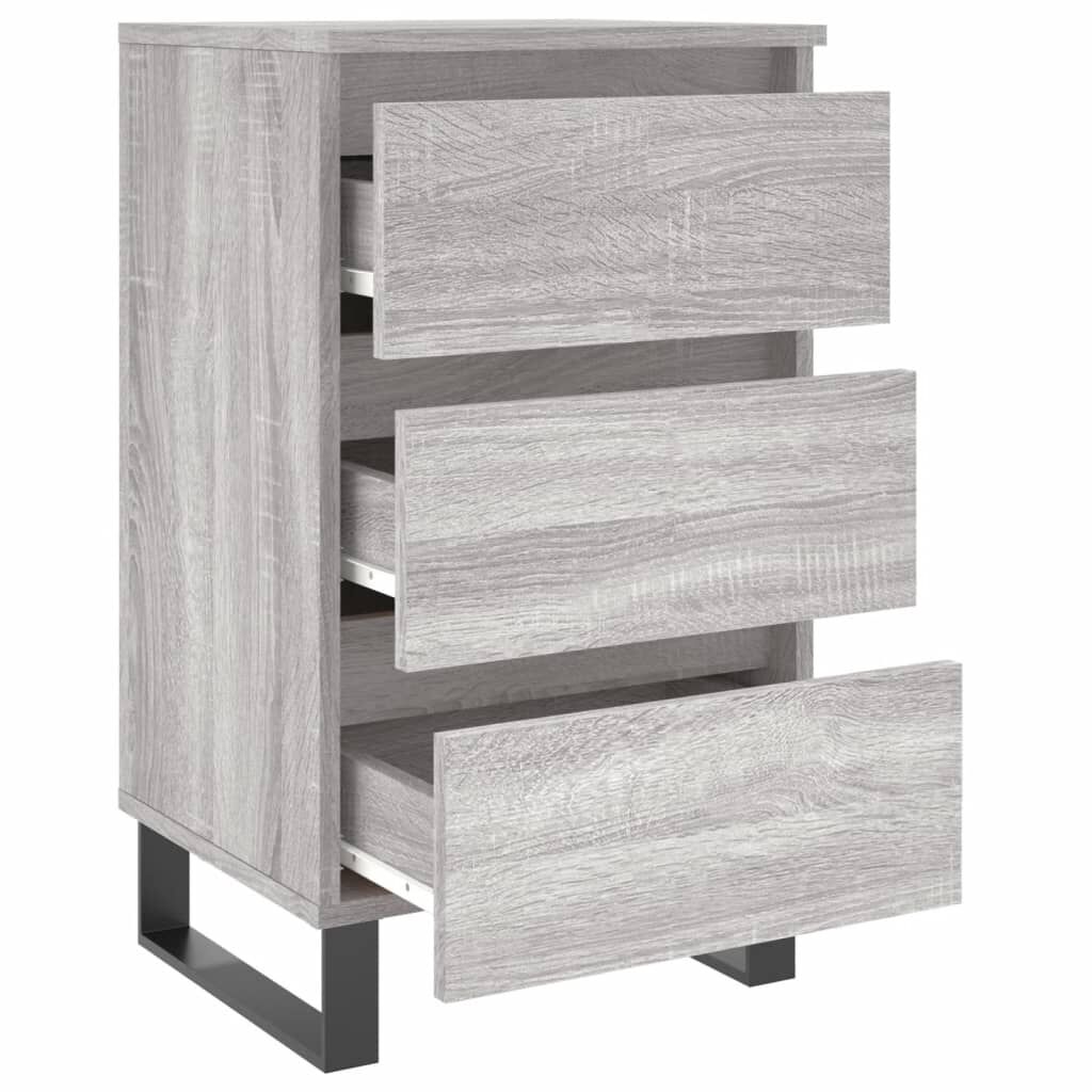 vidaXL Κομοδίνα 2 τεμ. Γκρι Sonoma 40x35x69 εκ. από Επεξεργασμένο Ξύλο
