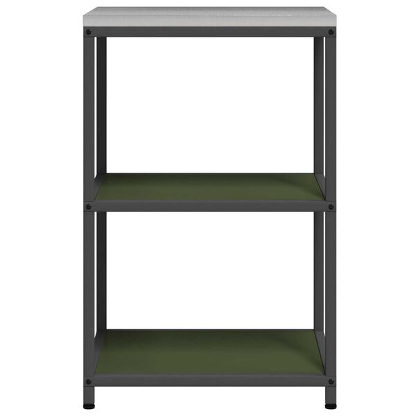 vidaXL Ράφι Αποθήκευσης Κουζίνας Ελαιόχρωμο 60 x 50 x 92 εκ. Ατσάλι