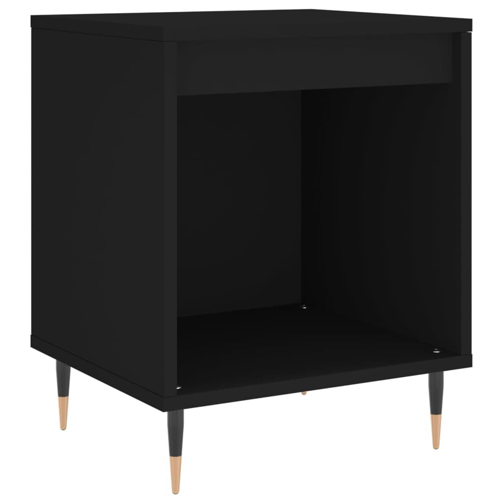 vidaXL Κομοδίνο Μαύρο 40 x 35 x 50 εκ. από Επεξεργασμένο Ξύλο
