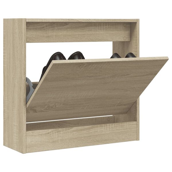 vidaXL Παπουτσοθήκη Sonoma Δρυς 60x21x57 εκ. από Επεξεργασμένο Ξύλο