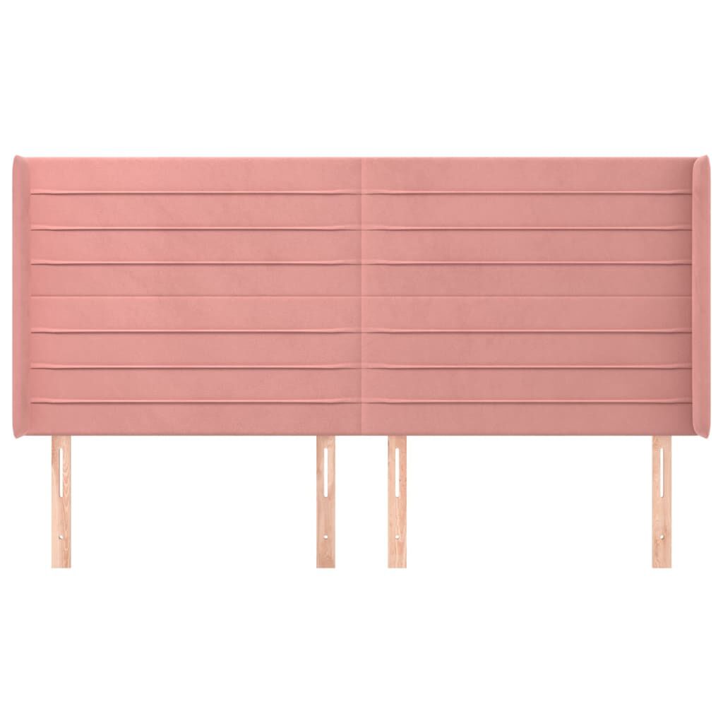 vidaXL Κεφαλάρι με Πτερύγια Ροζ 163x16x118/128 εκ. Βελούδινο