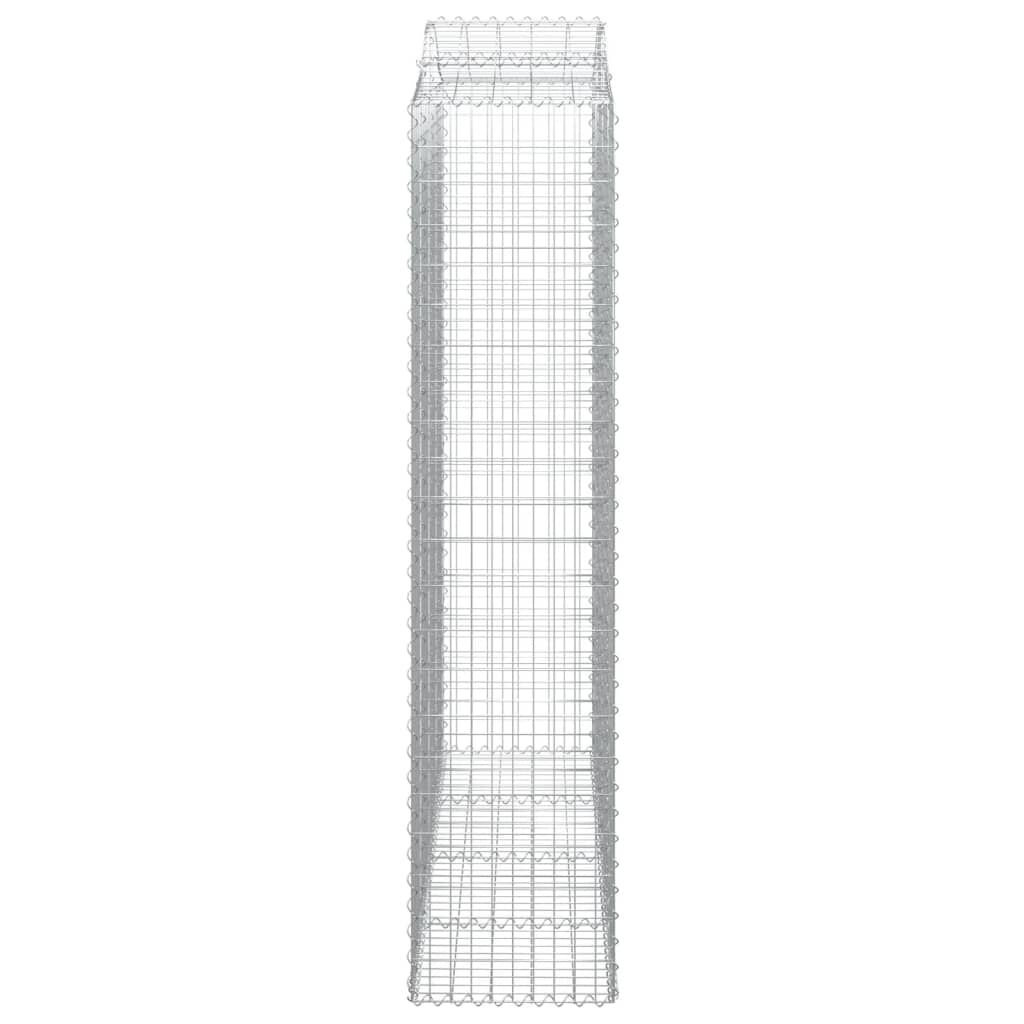 vidaXL Συρματοκιβώτια Τοξωτά 4 τεμ. 200x50x220/240 εκ. Γαλβαν. Ατσάλι