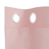 vidaXL Κουρτίνες Voile με ροδέλες 2 τεμάχια Ροζ 140x140 εκ.