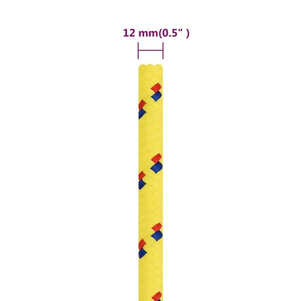 vidaXL Σχοινί Ναυτιλίας Κίτρινο 12 χιλ. 25 μ. από Πολυπροπυλένιο