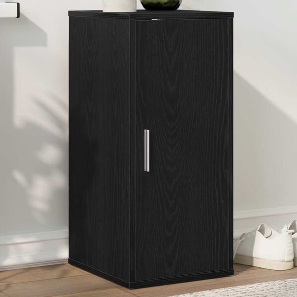 vidaXL Παπουτσοθήκη Μαύρη βελανιδιά 32x35x70 εκ. Επεξεργασμένο Ξύλο