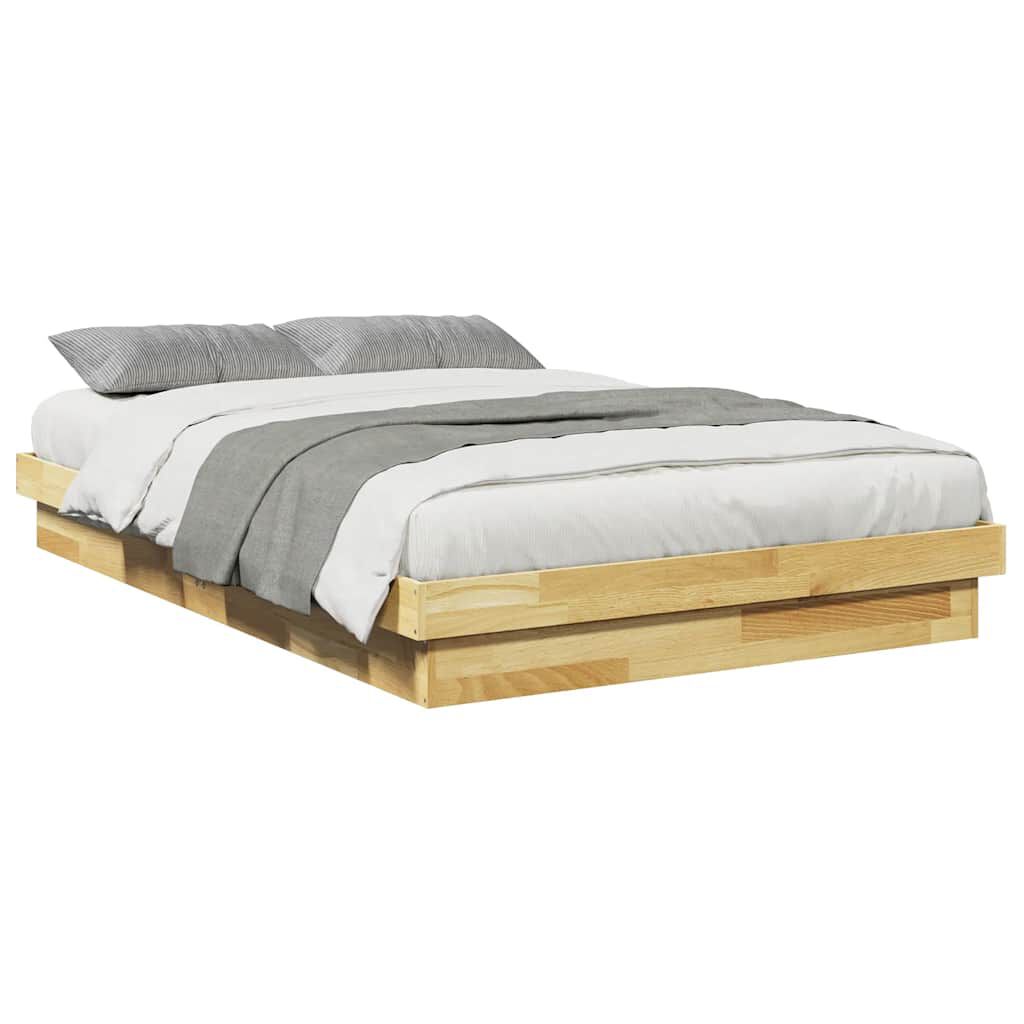 vidaXL Πλαίσιο κρεβατιού χωρίς στρώμα 120x190 cm μασίφ ξύλο δρυς
