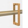 vidaXL Τοίχος ντους Walk-in Χρυσό και διαφανές 90 x 190 cm