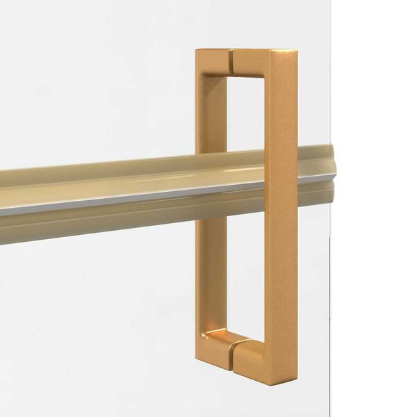 vidaXL Τοίχος ντους Walk-in Άλλο Χρυσό και διαφανές 90 x 190 cm