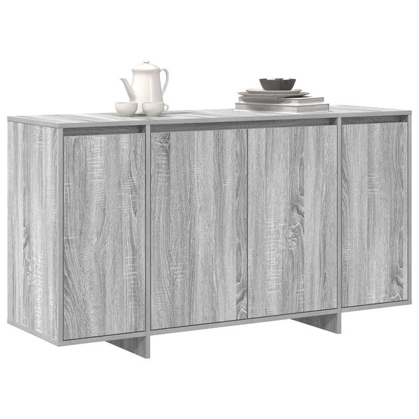 vidaXL Πλαϊνό γραφείο Γκρι sonoma 135 x 41 x 69 cm Επεξεργασμένο ξύλο