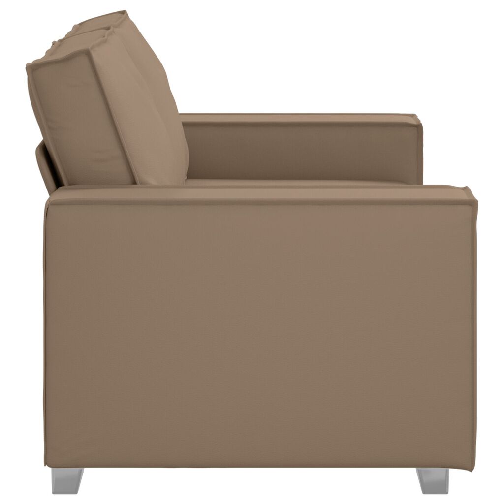 vidaXL Καναπές Loveseat Καφέ 120 εκ από Συνθετικό Δέρμα