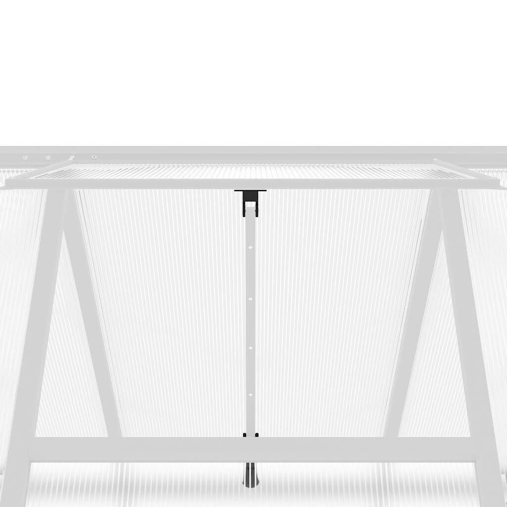 vidaXL Θερμοκήπιο με Πλαίσιο Βάσης Ασημί 224x169x195 εκ. Αλουμίνιο