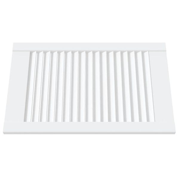 vidaXL Πορτάκια με Περσίδες 2 Τεμ. Λευκά 61,5x39,4εκ Μασίφ Ξύλο Πεύκου
