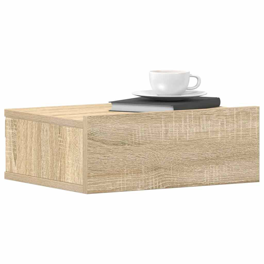 vidaXL Κομοδίνα Κρεμαστά 2 τεμ. Sonoma Δρυς 40x30x15εκ. από Επεξ. Ξύλο