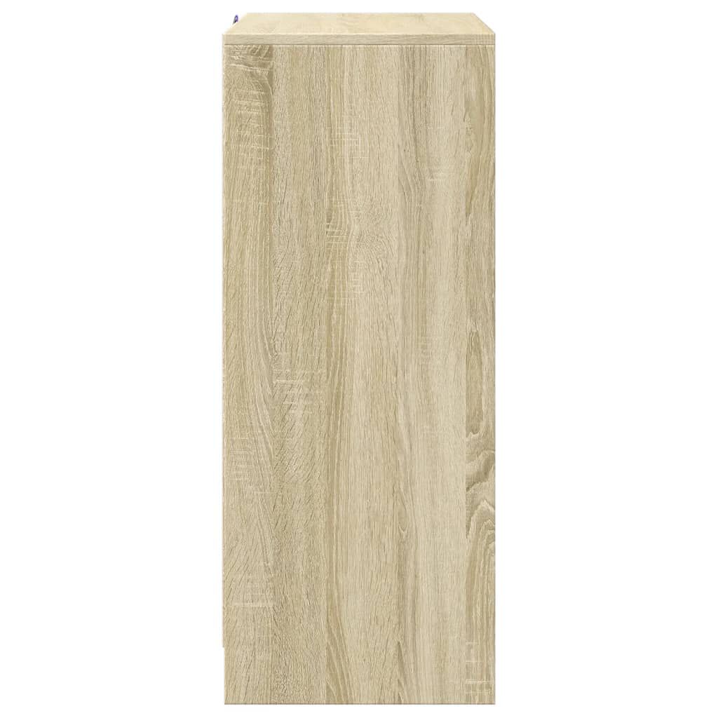 vidaXL Ντουλάπι με Φώτα LED Sonoma Δρυς 77x34x85εκ Επεξεργασμένο Ξύλο