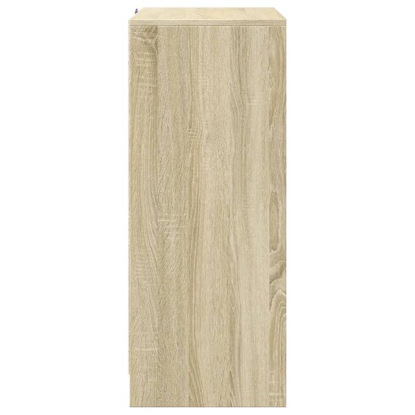 vidaXL Ντουλάπι με Φώτα LED Sonoma Δρυς 77x34x85εκ Επεξεργασμένο Ξύλο