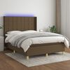 vidaXL &Kappa;&rho;&epsilon;&beta;ά&tau;&iota; Boxspring &mu;&epsilon; &Sigma;&tau;&rho;ώ&mu;&alpha; & LED &Sigma;&kappa;.&Kappa;&alpha;&phi;έ 140x200 &epsilon;&kappa; &Upsilon;&phi;&alpha;&sigma;&mu;ά&tau;&iota;&nu;&omicron;