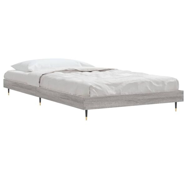 vidaXL Πλαίσιο Κρεβατιού Γκρι Sonoma 100x200 εκ. Επεξεργασμένο Ξύλο