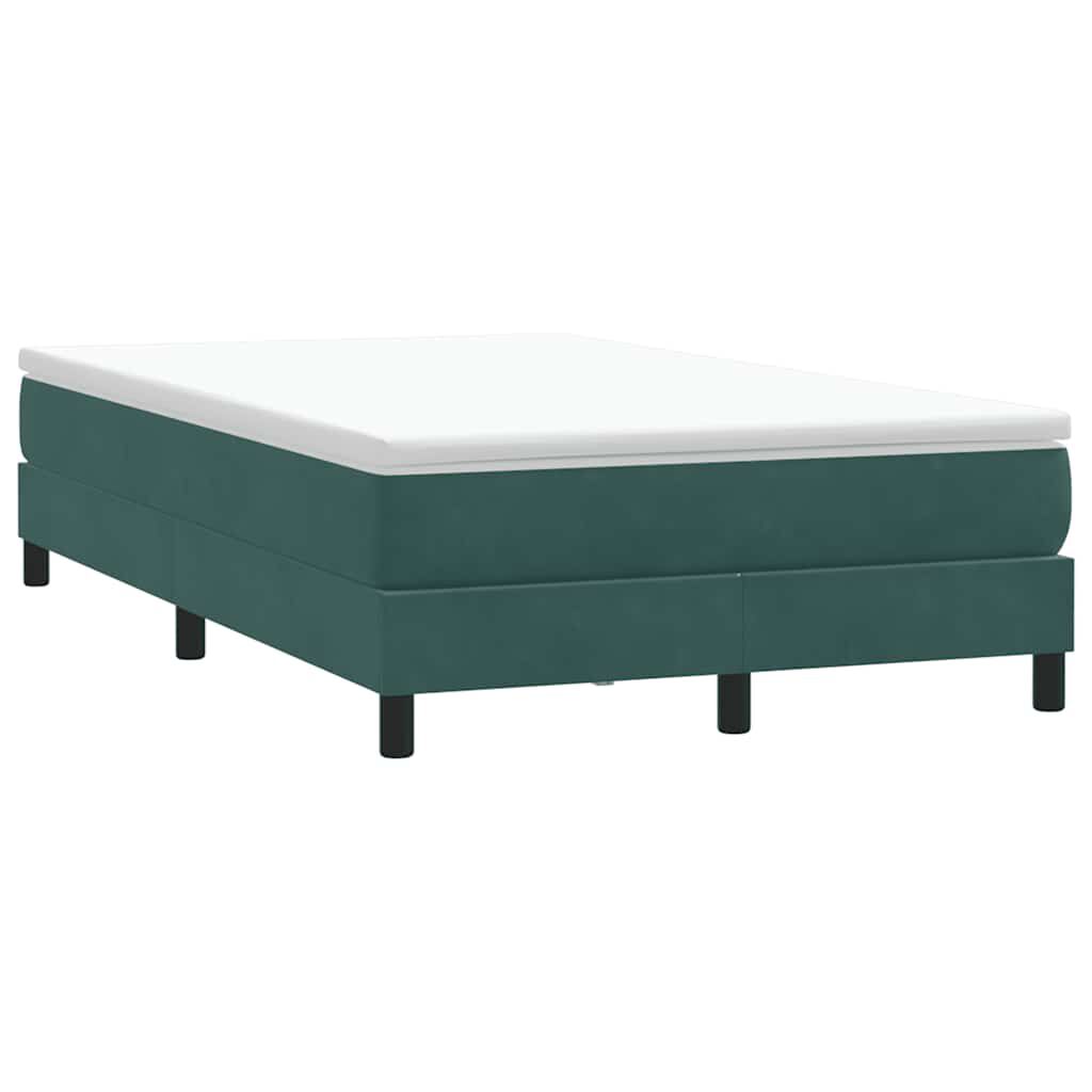 vidaXL Box Spring κρεβάτι χωρίς στρώμα σκούρο πράσινο 120x220cm
