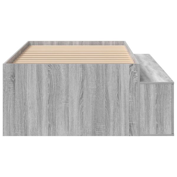 vidaXL Κρεβάτι με αποθηκευτικό χώρο Γκρι sonoma 80 x 200 cm