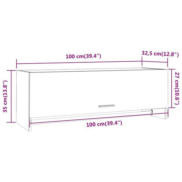 vidaXL Ντουλάπα Καπνιστή Δρυς 100x32,5x35 εκ. από Επεξεργασμένο Ξύλο
