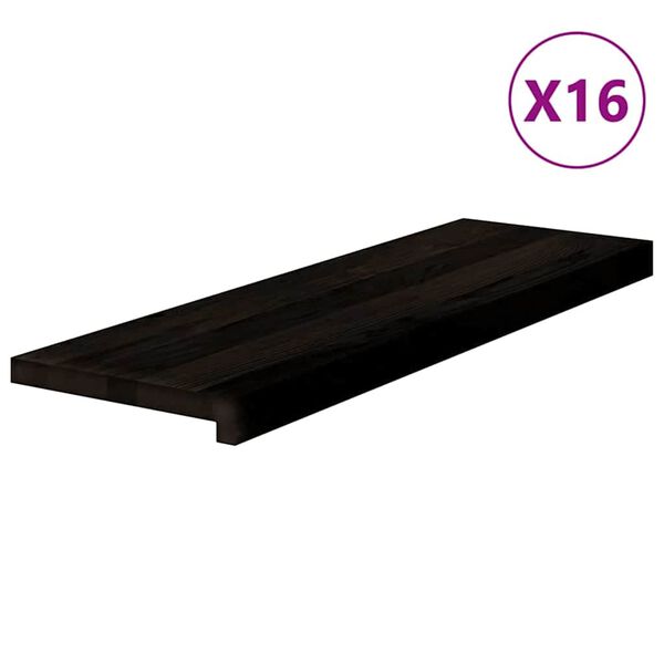 vidaXL &Pi;έ&lambda;&mu;&alpha;&tau;&alpha; &Sigma;&kappa;ά&lambda;&alpha;&sigmaf; 16 &tau;&mu;&chi; &Sigma;&kappa;&omicron;ύ&rho;&omicron; &kappa;&alpha;&phi;έ 80x30x2 cm &Xi;ύ&lambda;&omicron; &mu;&alpha;&sigma;ί&phi; &delta;&rho;&upsilon;&sigmaf;