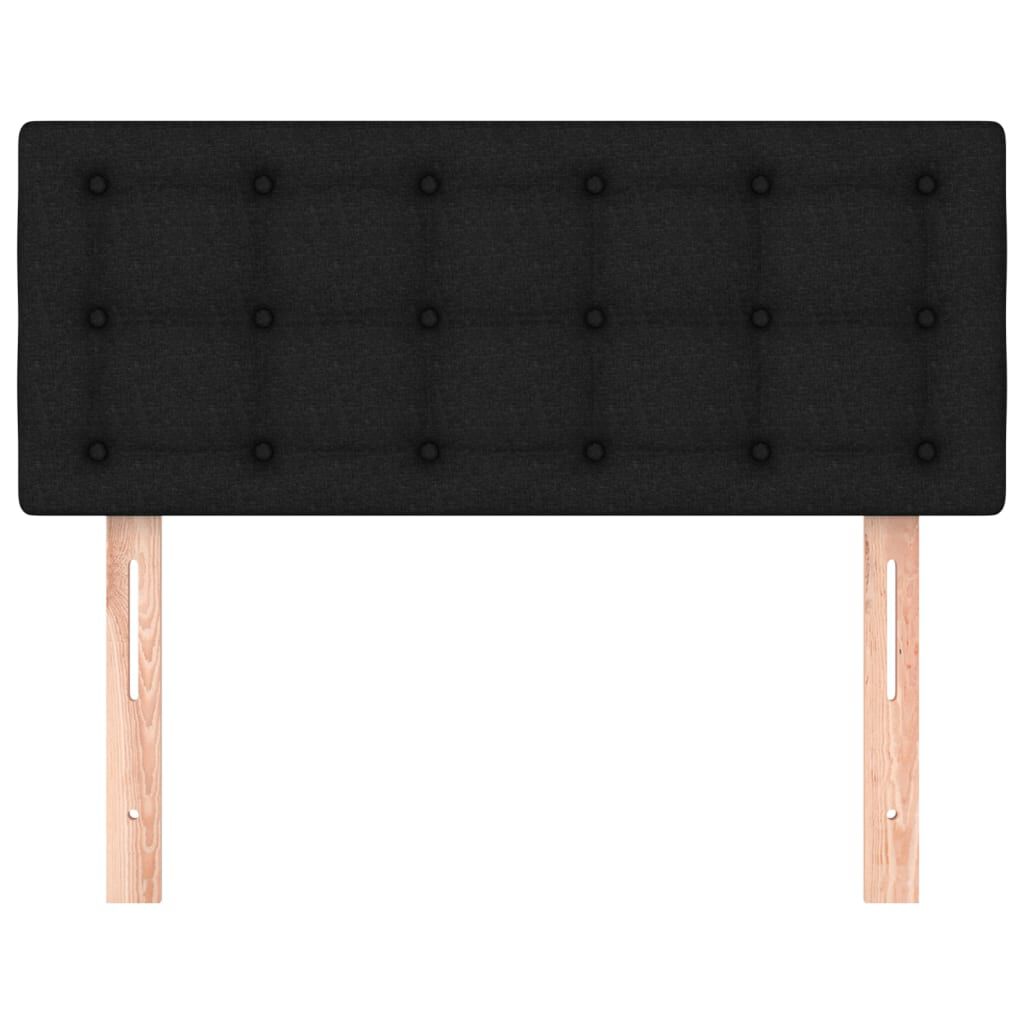 vidaXL Κεφαλάρι Κρεβατιού Μαύρο 90x5x78/88 εκ. Υφασμάτινο