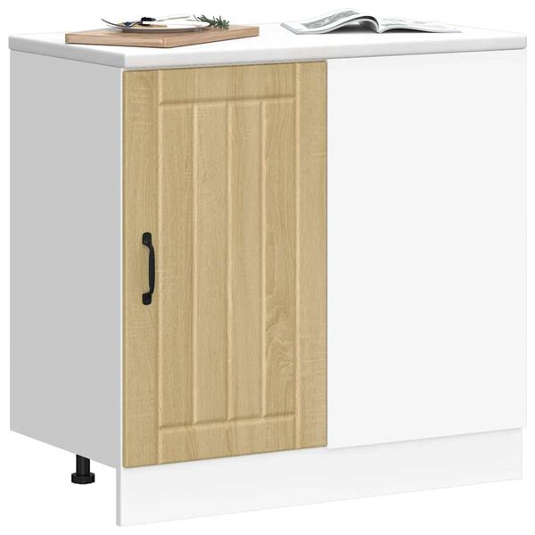 vidaXL Κάτω ντουλάπι κουζίνας "Lucca" Sonoma Oak Engineered Wood