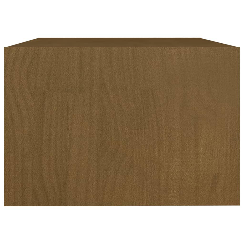 vidaXL Τραπεζάκι Σαλονιού Καφέ Μελί 75x50x33,5 εκ. Μασίφ Ξύλο Πεύκου