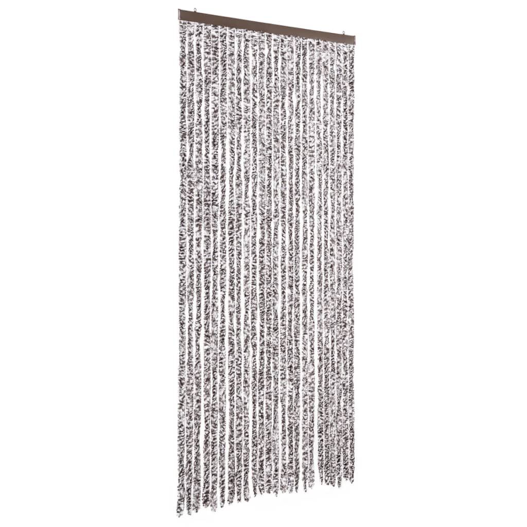 vidaXL Σήτα - Κουρτίνα Πόρτας Καφέ / Μπεζ 100 x 220 εκ. από Σενίλ