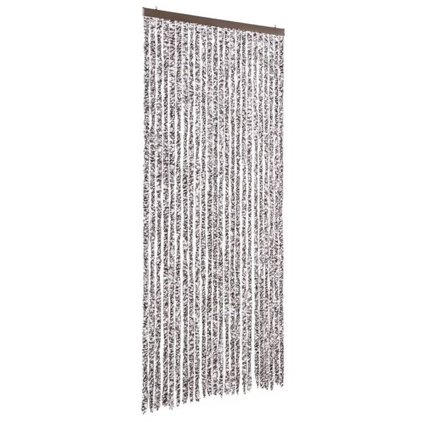 vidaXL Σήτα - Κουρτίνα Πόρτας Καφέ / Μπεζ 100 x 220 εκ. από Σενίλ